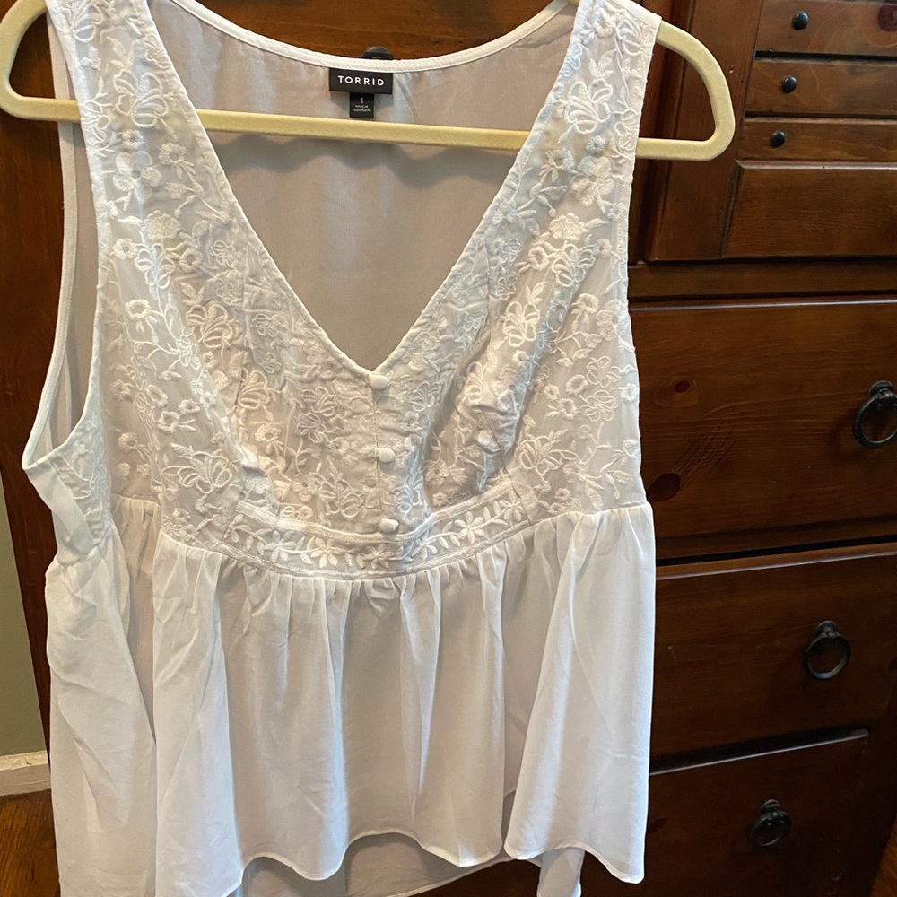 Torrid sheer baby doll top